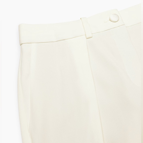 Aritzia Ten Dame Light Birch Low Rise Wide Leg Formal Evening Business Pant Sz2 - Picture 4 of 16